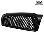 SPEC-D Tuning Toyota Tacoma Front Mesh Grille - Glossy Black; 2005-2011