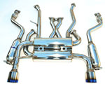 Invidia G35 Coupe Gemini Single Layer Titanium Tips Cat-Back Exhaust System; 2003-2006