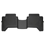 Husky Liners 2019 Ford Ranger SuperCrew WeatherBeater 2nd Row Black Floor Liners; 2019-2019