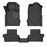 Husky Liners 2021 Ford Bronco 2 Door Weatherbeater Front & 2nd Seat Floor Liners - Black; 2021-2024