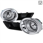 Spec-D Tuning Toyota Highlander Clear Fog Lights With Wiring; 2008-2011