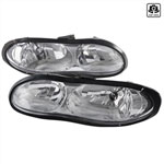 Spec-D Tuning Camaro Crystal Housing Headlights Chrome; 1998-2002