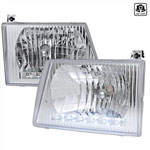 Spec-D Tuning Ford Econoline Euro Headlight Chrome Housing With Led