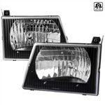 Spec-D Tuning Ford Econoline Euro Headlight Black Housing