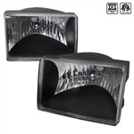 Spec-D Tuning Jeep Grand Cherokee Crystal Housing Headlights Black; 1993-1998