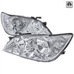 SPEC-D Tuning Lexus IS300 Euro Headlights Chrome; 2001-2005