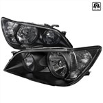 SPEC-D Tuning Lexus IS300 Euro Headlights Black; 2001-2005