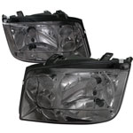 Spec-D Tuning Volkswagen Jetta Euro Headlight Smoke Lens; 1999-2004