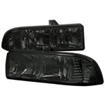 Spec-D Tuning Chevrolet S10/Blazer Euro Headlight Smoke Lens; 1998-2004