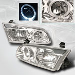 Spec-D Tuning Toyota Camry Crystal Housing Headlights Chrome; 2000-2001