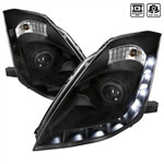 Spec-D Tuning Nissan 350z Projector Headlights Black; 2006-2006