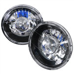 Spec-D Tuning All All 7 Inch Projector Headlights Round With H4 Bulb Black, All