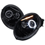 Spec-D Tuning Volkswagen Beetle Projector Headlight Gloss Black Housing Smoke Lens