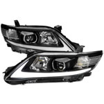 SPEC-D Tuning Toyota Camry LED Projector Headlights With Matte Black Housing & Clear Lens