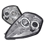 Spec-D Tuning Mitsubishi Eclipse Dual Halo Projector Headlights Chrome; 2000-2005