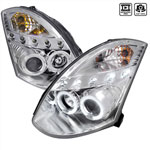 Spec-D Tuning Infiniti G35 Chrome Housing Projector Headlight Oe Hid Compatible D2 Xenon Bulb Not Included; 2003-2005