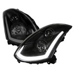 SPEC-D Tuning Infiniti G35 2Dr Projector Headlights With Sequential Signal Smoke - Fit Xenon Model; 2003-2007