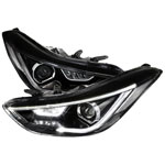 SPEC-D Tuning Hyundai Elantra Clear Lens LED Head Lights With LED Tube