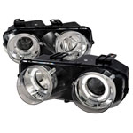 Spec-D Tuning Acura Integra 2/4 Doors Dual Halo Projector Headlights Chrome; 1994-1997