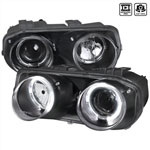 SPEC-D Tuning Acura Integra Projector Headlights - Black; 1994-1997