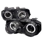 Spec-D Tuning Acura Integra 2/4 Doors Dual Halo Projector Headlights Black; 1994-1997