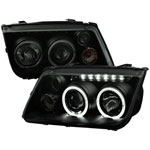 SPEC-D Tuning Volkswagen Jetta Projector Headlights - Smoke With Black Housing