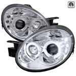 Spec-D Tuning Dodge Neon Halo Led Projector Chrome; 2003-2005