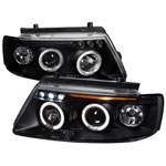 Spec-D Tuning Volkswagen Passat Halo Led Projector Black; 1997-1997