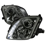 SPEC-D Tuning Honda Prelude Projector Headlights - Smoke; 1997-2001