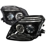 Spec-D Tuning Honda Prelude Projector Headlghts Black; 1997-2001