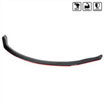 SPEC-D Tuning Nissan 350Z Front Bumper Lip Glossy Black With Red Trim; 2003-2005