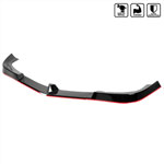 SPEC-D Tuning Mercedes Benz W204 Front Bumper Lip Glossy Black With Red Trim; 2012-2014