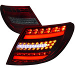 Spec-D Tuning Mercedes Benz C Class Led Tail Lights Red Smoke