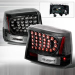 Spec-D Tuning Dodge Charger Led Tail Lights Black; 2005-2008