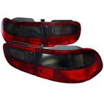 Spec-D Tuning Honda Civic Civic Coupe And Sedan Red Smoke Tail Lights; 1992-1995