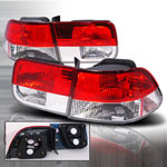 Spec-D Honda Civic 2d Taillight Redclear (Lt-Cv962rpw-Ks); 1996-2000