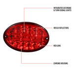 SPEC-D Tuning Chevrolet Corvette Tail Lights - Red Lens - Chrome Housing; 1997-2004