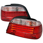 Spec-D Tuning Bmw E38 7 Series Fiber Optic Led Tail Light Red Clear