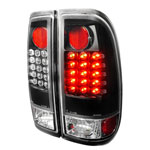 Spec-D Tuning Ford F150 Led Tail Lights Black; 1997-2003