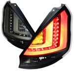 Spec-D Tuning Ford Fiesta Led Tail Lights Smoked; 2011-2012