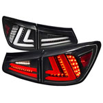 Spec-D Tuning Lexus Is250 Led Tail Lights Black; 2006-2008