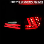 SPEC-D Tuning Lexus IS250 LED Tail Lights - Blackhousing - Clear Lens With Red Light Bar; 2006-2008