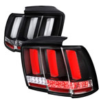 Spec-D Tuning Ford Mustang Ford Mustang Sequential Led Tail Light - Black; 1999-2004