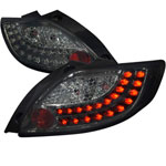 Spec-D Tuning Mazda 2 Smoked Lens Led Tail Lights; 2011-2012