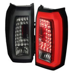 SPEC-D Tuning Chevrolet Tahoe LED Tail Lights - Glossy Black; 2015-2022