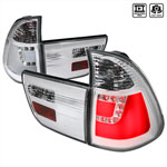 Spec-D Tuning Bmw X5 Chrome Led Tail Lights; 2000-2006