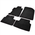 SPEC-D Tuning Honda Civic 2 Doors Black Floor Mat With Red Stitching; 2006-2011