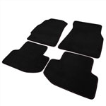 SPEC-D Tuning Acura Integra 2 Doors Red Stitches Black Floor Mat Black; 1994-2001