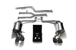 ARMYTRIX Stainless Steel Valvetronic Performance Catback Exhaust Mercedes-Benz W204 C250 with Quad Matte Black Tips