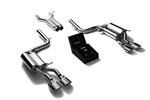 ARMYTRIX Stainless Steel Valvetronic Catback Exhaust System Mercedes Benz W204 C63 with Quad Chrome Tips; 2008-2014